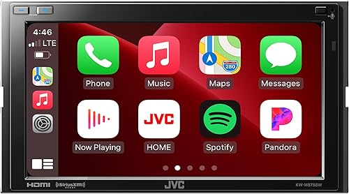 JVC KW-M875BW Wi-Fi integrado para CarPlay Android Auto, pantalla táctil LCD de 6.8 pulgadas, AM/FM, Bluetooth, reproductor de MP3, puerto USB,