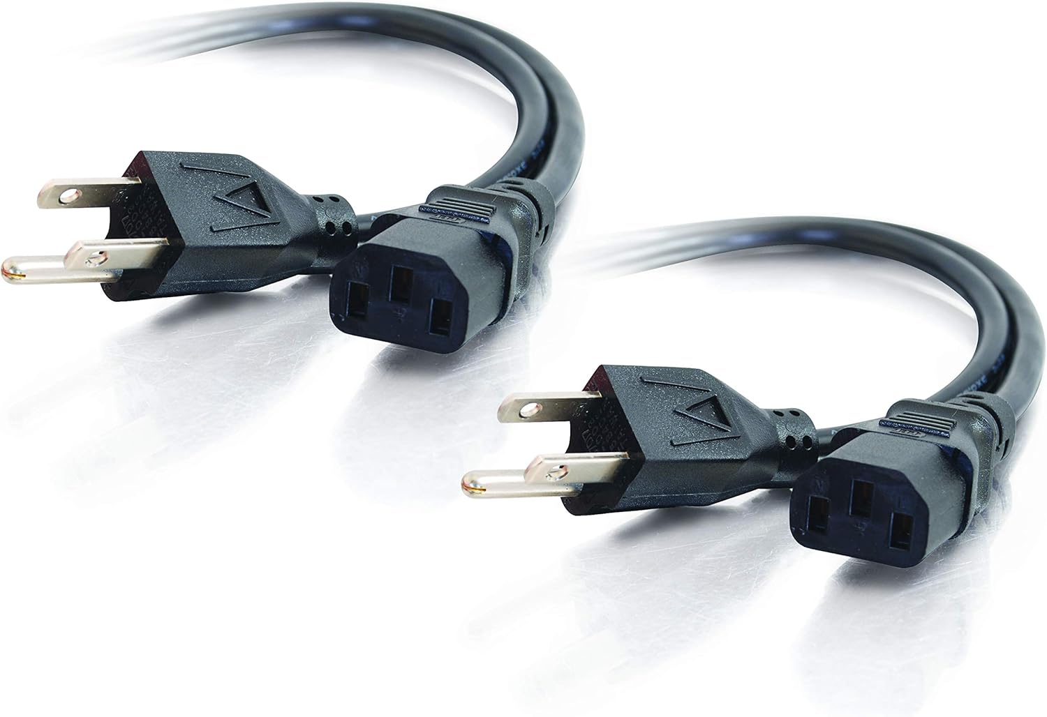 C2G Power Cord, Replacement Power Cable, 3 Pin Connector, Universal Power Cord, 5-15P to C13, 18 AWG, Black, 15 Feet (4.57 Meters), Cables to Go 09482 : Everything Else