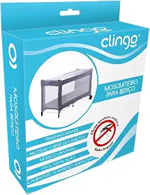 Mosquiteiro para Berço, Clingo, Branco, Grande