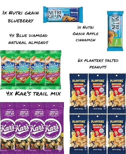 Miniatura 4 de Paquete de cuidado saludable definitivo (31 unidades)  Variedad de barras y frutos secos, paquete de caja de regalo  Blue Diamond, Kar's Trail Mix,