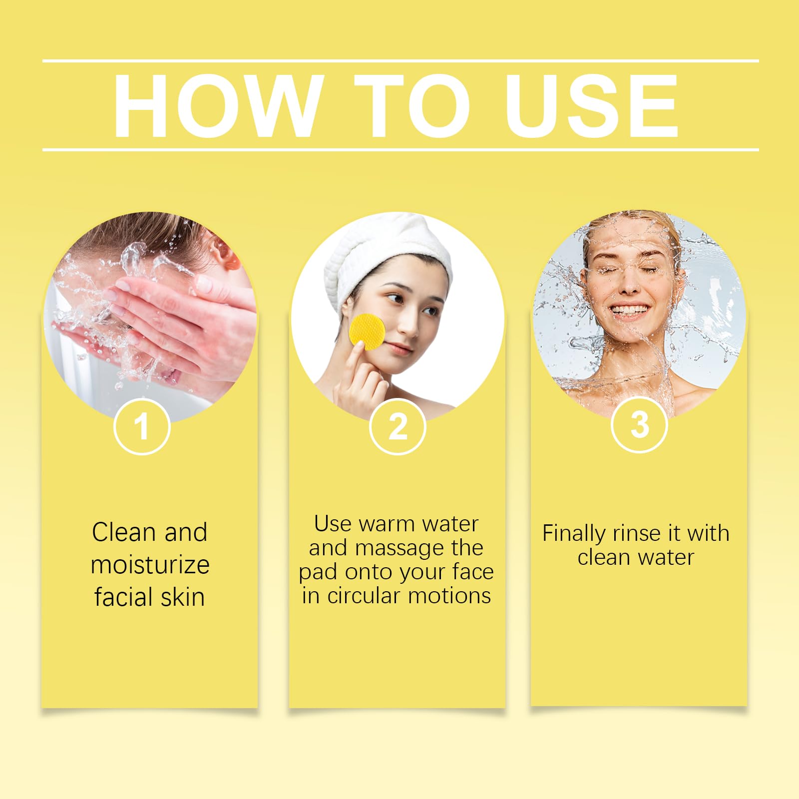 Tampons Nettoyants au Curcuma pour Le Visage,Kojic Acid Pads,Turmeric Kojic Acid Pads,Curcuma Kojic Acid Cleansing Pad,Curcuma Exfoliants Pad,Curcuma Éponge Nettoyante Pour Visage,60 Pièces