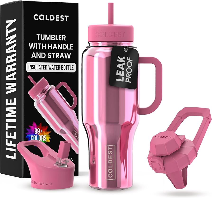 O*K様 極レア DOUBLE WALL TUMBLER AIOT！ ver D Amazon.com: Coldest Tumbler with Handle and Straw - 100% Spill