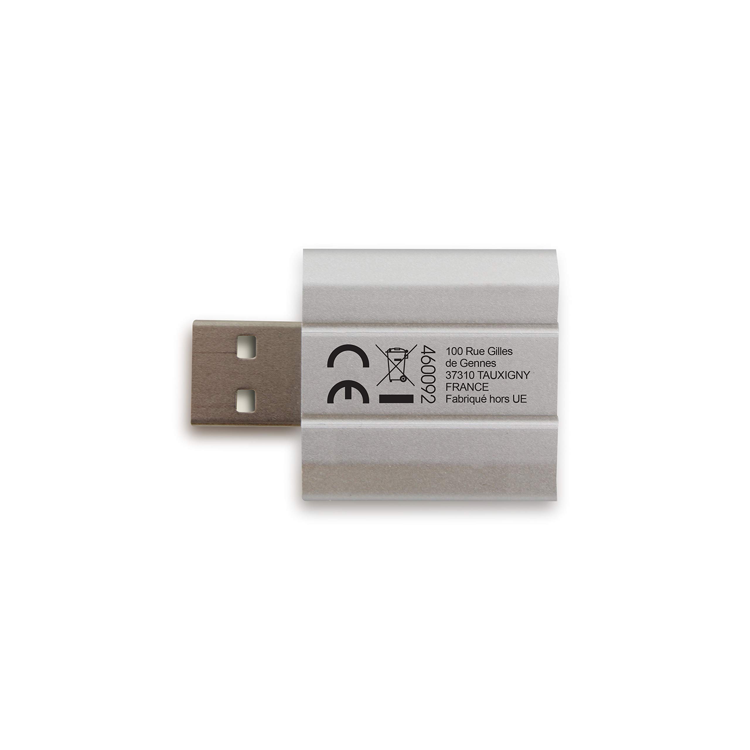 Metronic 460092 adapter USB 2.0 Stereo Audio zewnętrzny Plug & Play na jack 3,5 mm, kompatybilny z Windows i Mac