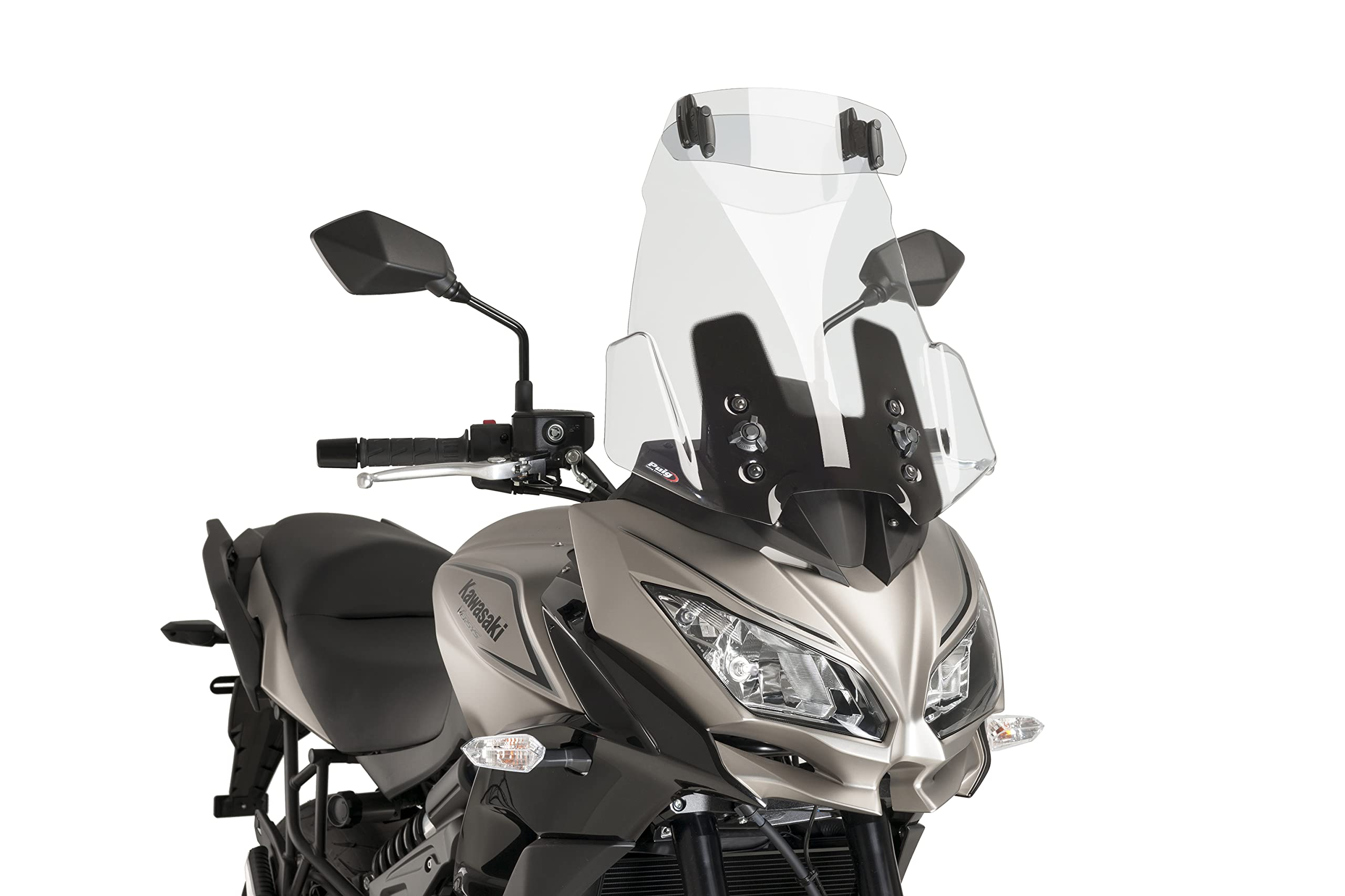 Puig 6320W Visera Multiregulable Clip-on para cúpula de Moto con Ajuste de posición y diseño Resistente Que Mejora la protección aerodinámica, Transparente