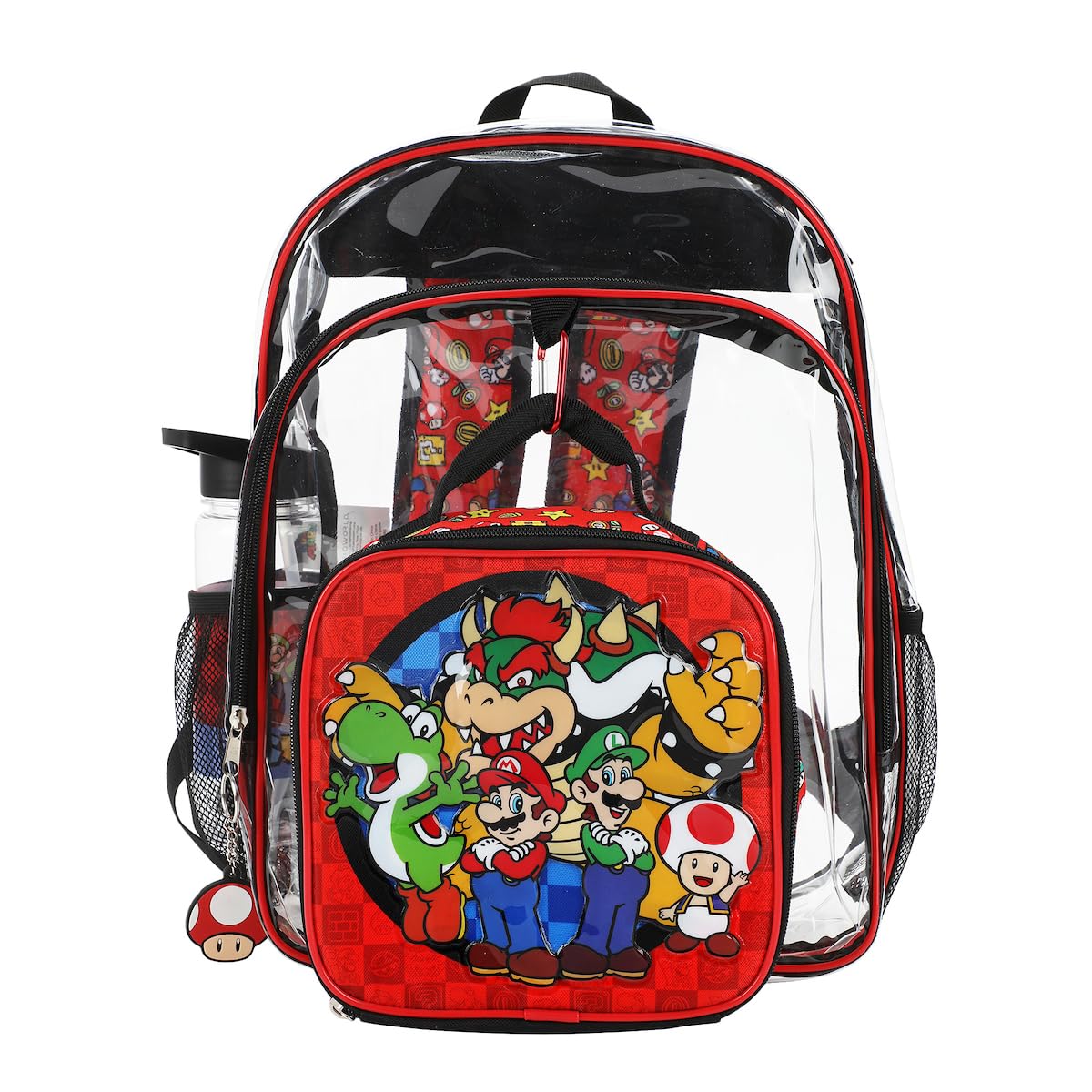 Bioworld Super Mario Brothers 5-Piece Backpack & Lunchbox Set With Water Bottle