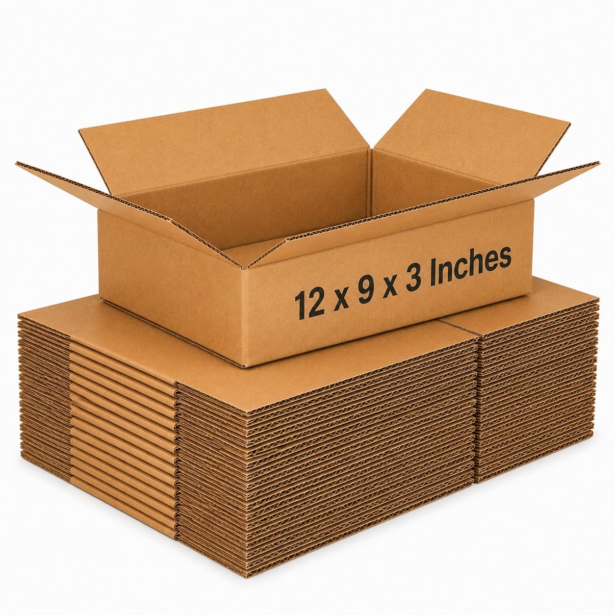 50x Single Wall 12"x9"x3"Inches(30.5x22.9x7.6cm) Small Parcel Size Cardboard Mailing Cartons/Postal Boxes,Corrugated Kraft Cardboard Boxes for Shipping,Online Business,Bulk Discount Price