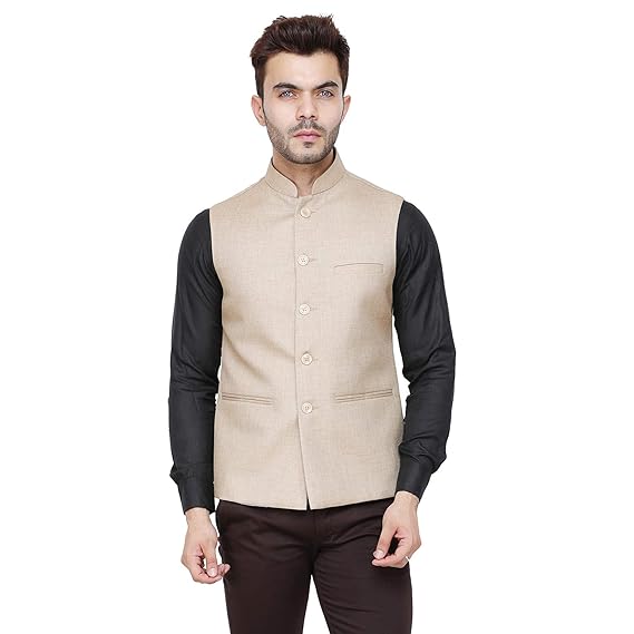 Men's Designer Jute Nehru Jacket/Waist Coat