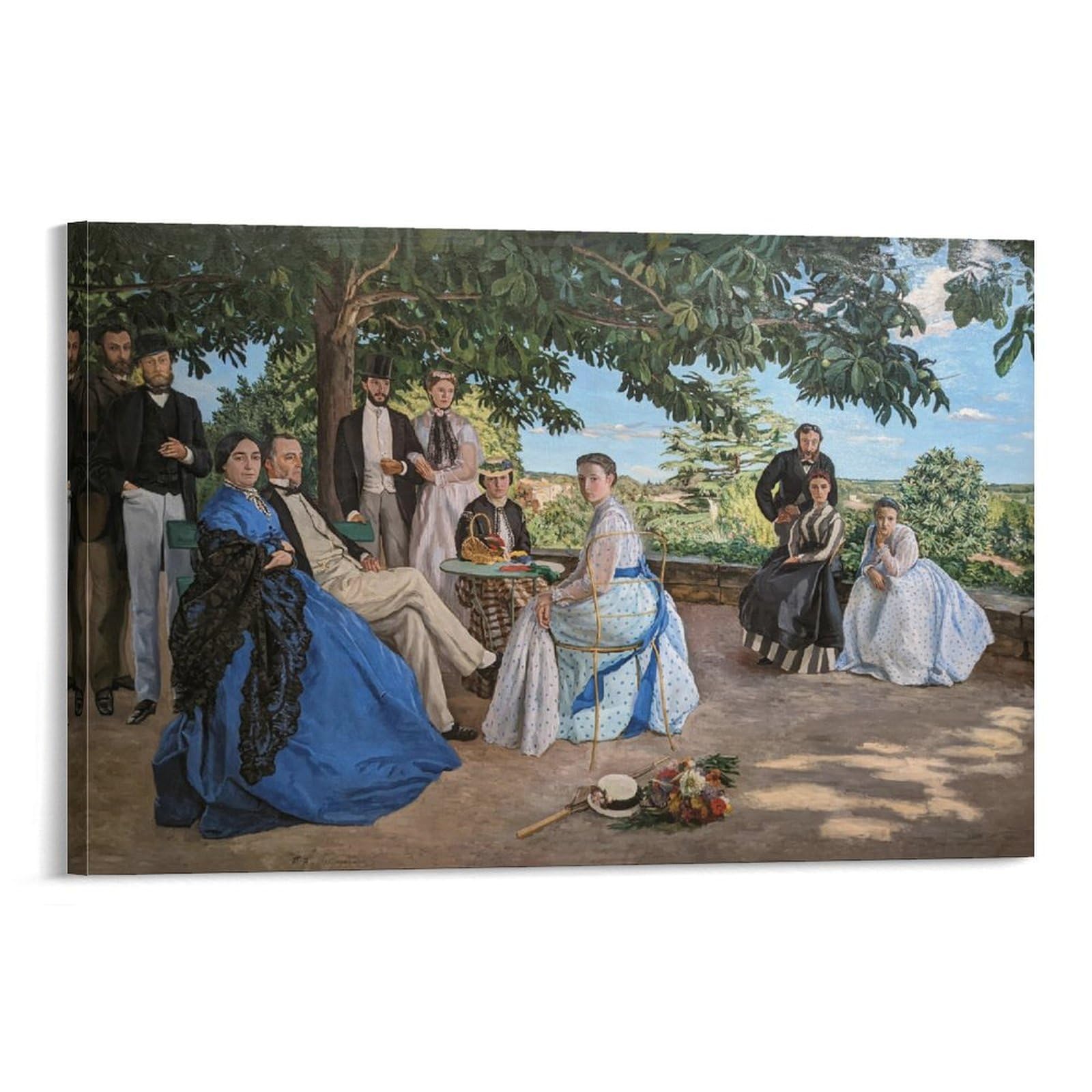 絵画 BP Best Family Amazon.com: Family Reunion by Frederic Bazille Painting On Canvas