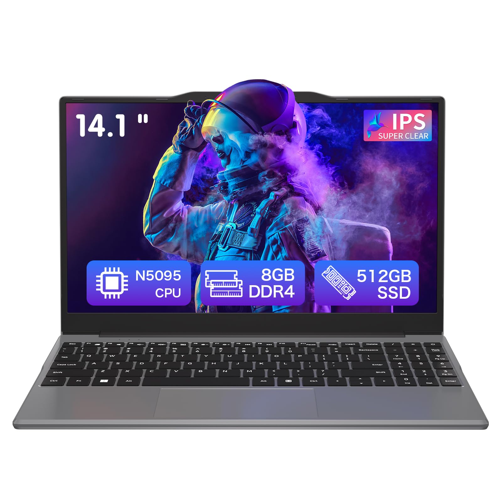 Auusda 14.1" Pink Laptop Computer with 2K Display, N5105, 32GB RAM, 1TB NVMe SSD, Type-C, HDMI, Backlit Keyboard Student Laptops Fingerprint, Win11 Pro Business Laptops 2 Years Warranty