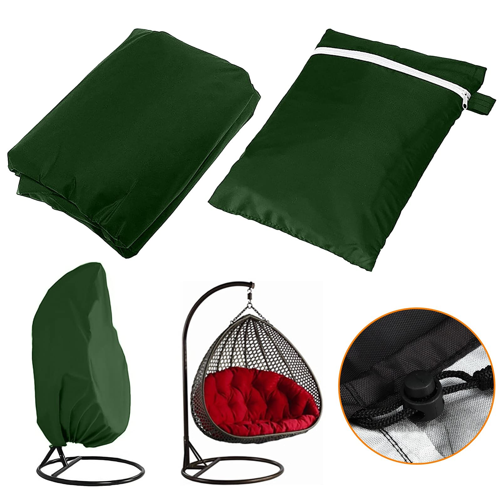 Momolaa Couverture de Chaise Suspendue,Housse de Protection pour œufs Chaise,Housse de Fauteuil Suspendu Jardin Housse de Protection pour Oeufs Chaise Imperméable (230 * 200 CM)
