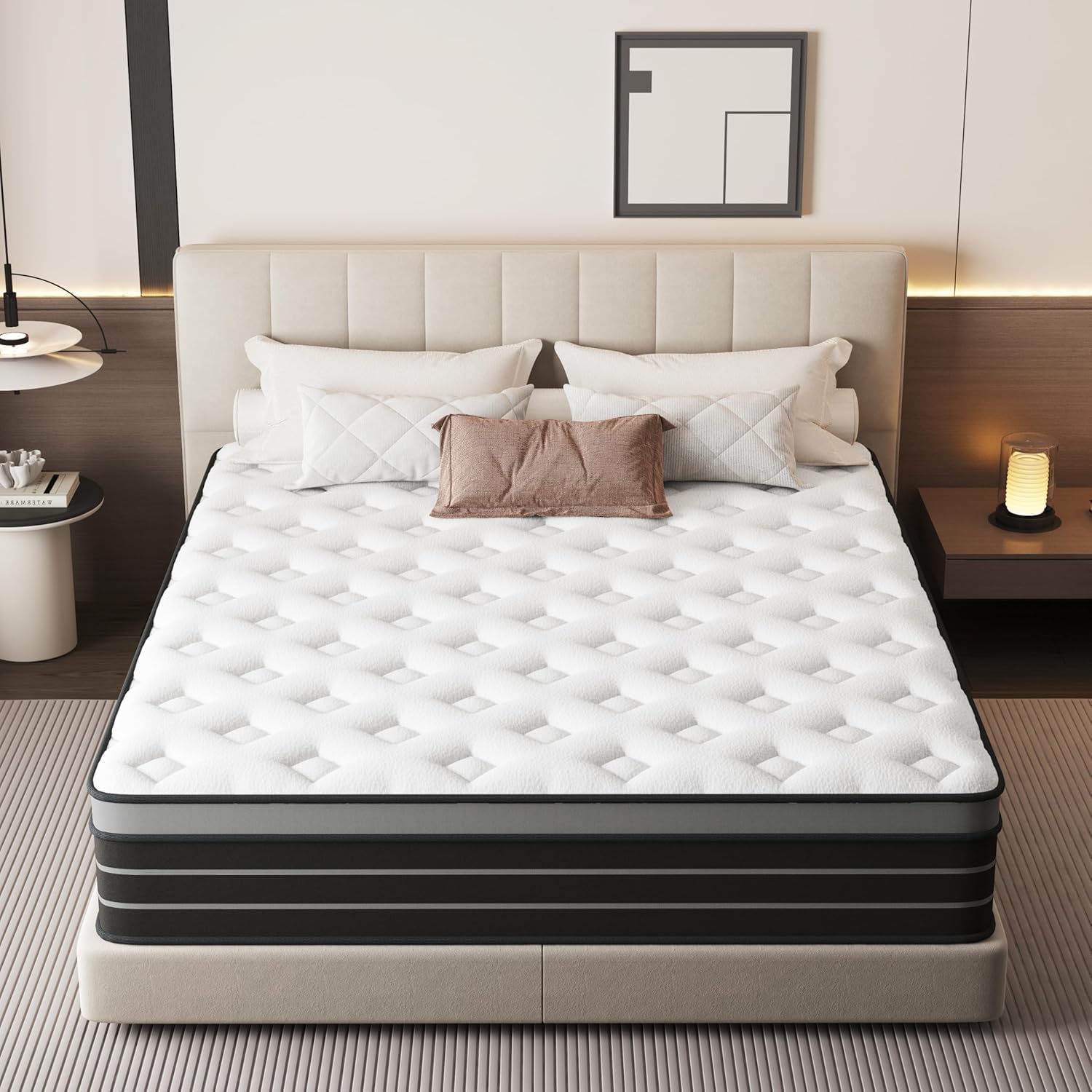 CBAEC-RSN Matratze Boxspringbett, Öko-Tex Zertifiziert, Ergonomische 7 Zonen Matratze