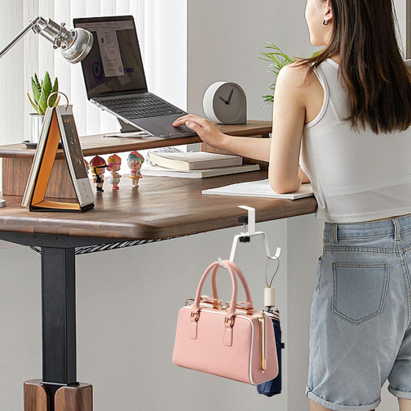 3 Ganci Per Borsa Da Tavolo Pieghevoli - Antiscivolo, In Metallo, Per Ristorante, Ufficio O Casa