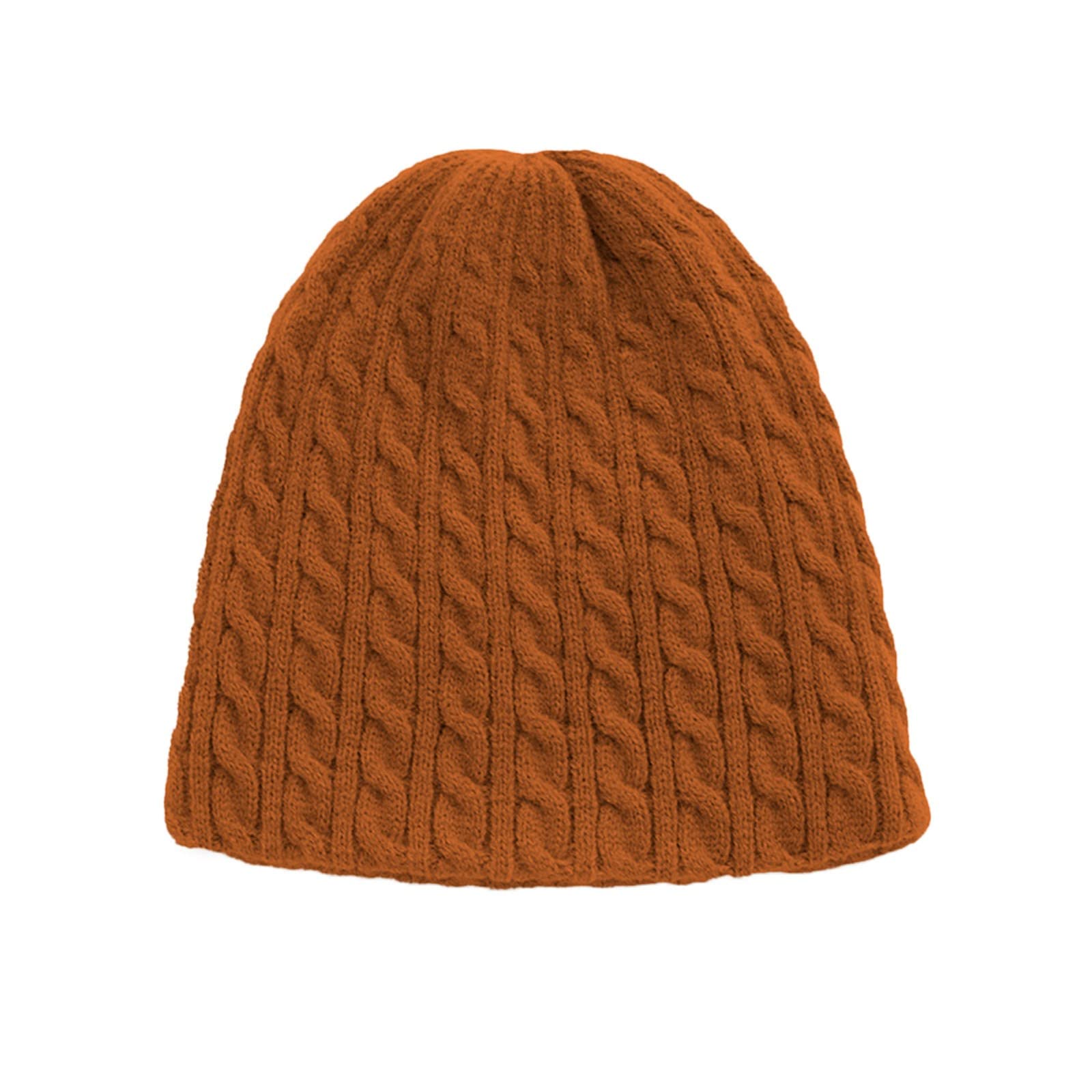 Czapka beanie, męska czapka damska, zimowa, ciepła czapka z dzianiny, miękka czapka zimowa, czapka z dżerseju, elastyczna czapka z daszkiem, do biegania, na kemping, prezent dla mężczyzn i kobiet, brązowy, jeden rozmiar