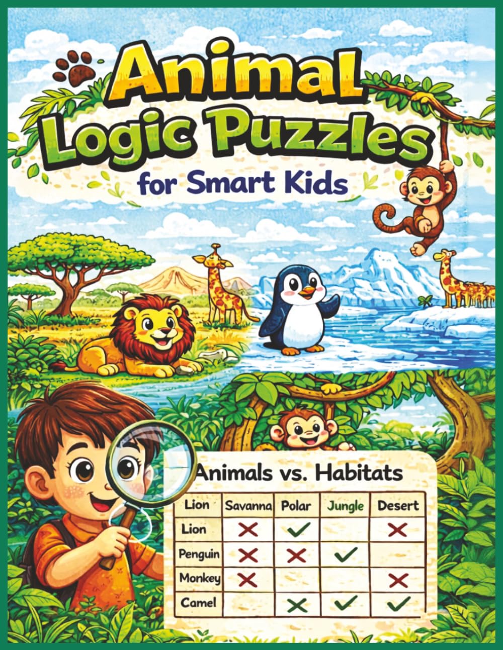 Animal Logic Puzzles for Smart Kids: Brain-Boosting Logic Challenges Ages 6–10