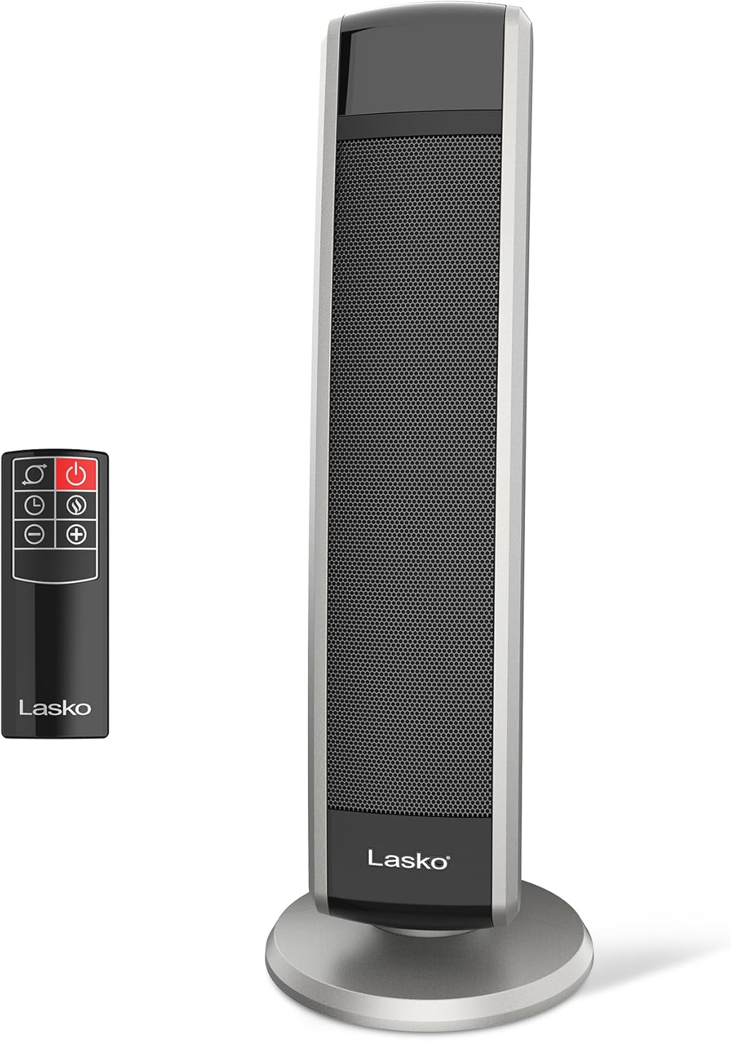 Lasko Oscillating Digital Ceramic Tower Heater for Large Rooms, with Adjustable Thermostat, Timer and Remote Control, 29 Inches, 1500W, Black, 5586 Black 5586 Tower Heater space heater