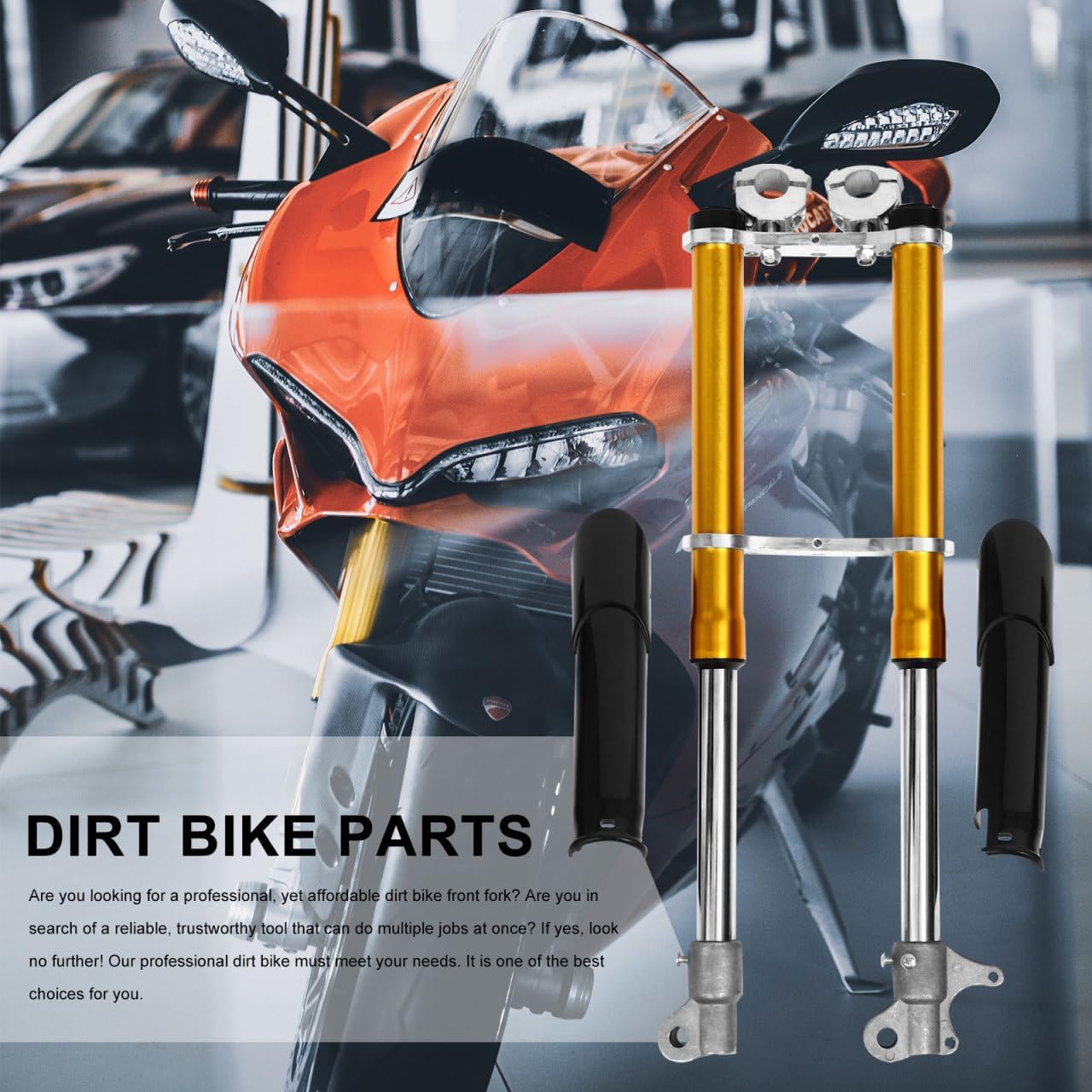 Easy Install Razor Front Forks Shock Absorption for Motocross Great for Replacing Old or Broken Forks