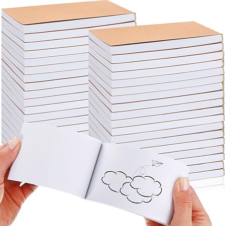 Amazon.com: 50 Pack Blank Flip Books Bulk 4.5 x 2.5 Inch Flip Book