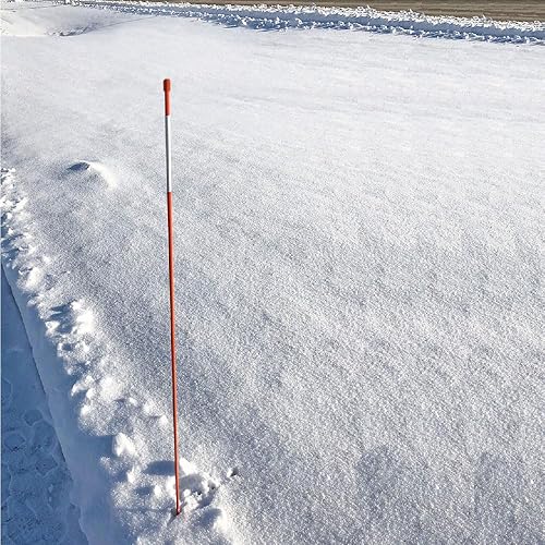 Miniatura 7 de Estacas de nieve, marcador de entrada, estacas de arado, estacas de fibra de vidrio naranja de 5/16 pulgadas de grosor x 48 pulgadas, paquete de 25