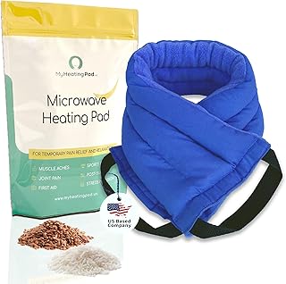 Microwavable Heating Pads for Lower Back, Neck, and Shoulder Pain Relief - Moist Microwave Heating Pad for Muscles and Joints - Microwave Hot Pack Heat Pad for Cramps - 1 Heat Pack Blue