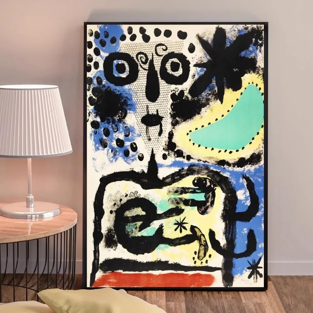 GKUVBF Joan Miro Modern Surrealism Art Classic Vintage Posters Canvas Printing Wall Art Decoracion Painting(30x40cm/Frameless)