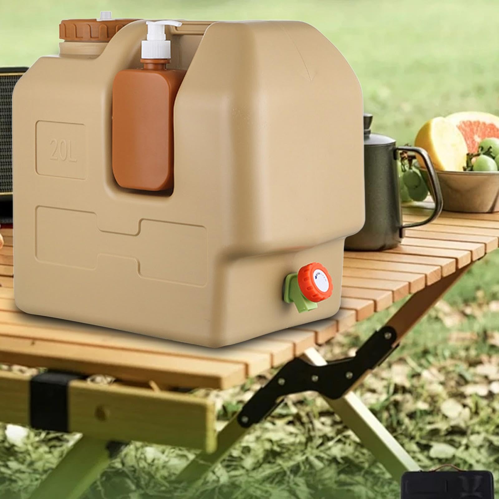 Menolana Water Container Camping Water Bucket with Spigot with Handle Large Water Can Water Jug for Fishing Dish Washing BBQ Emergency