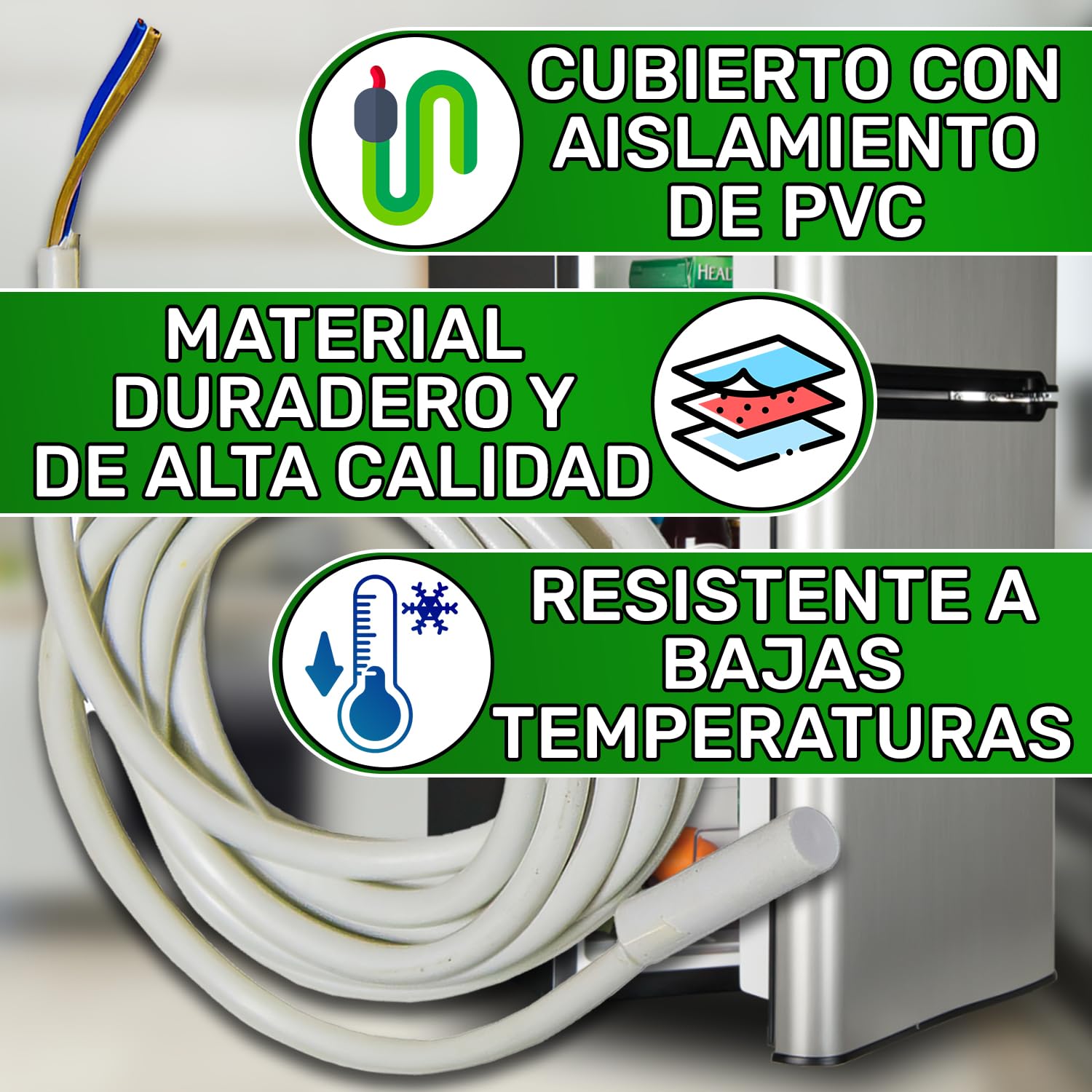 NTC Sensor Temperatura para Frigorífico con el Código Original 694239700 959014200 9590206 959020600 9590088 959008800 9590142 para Liebherr para Miele - Garantía de 5 Años - ONIX TECH