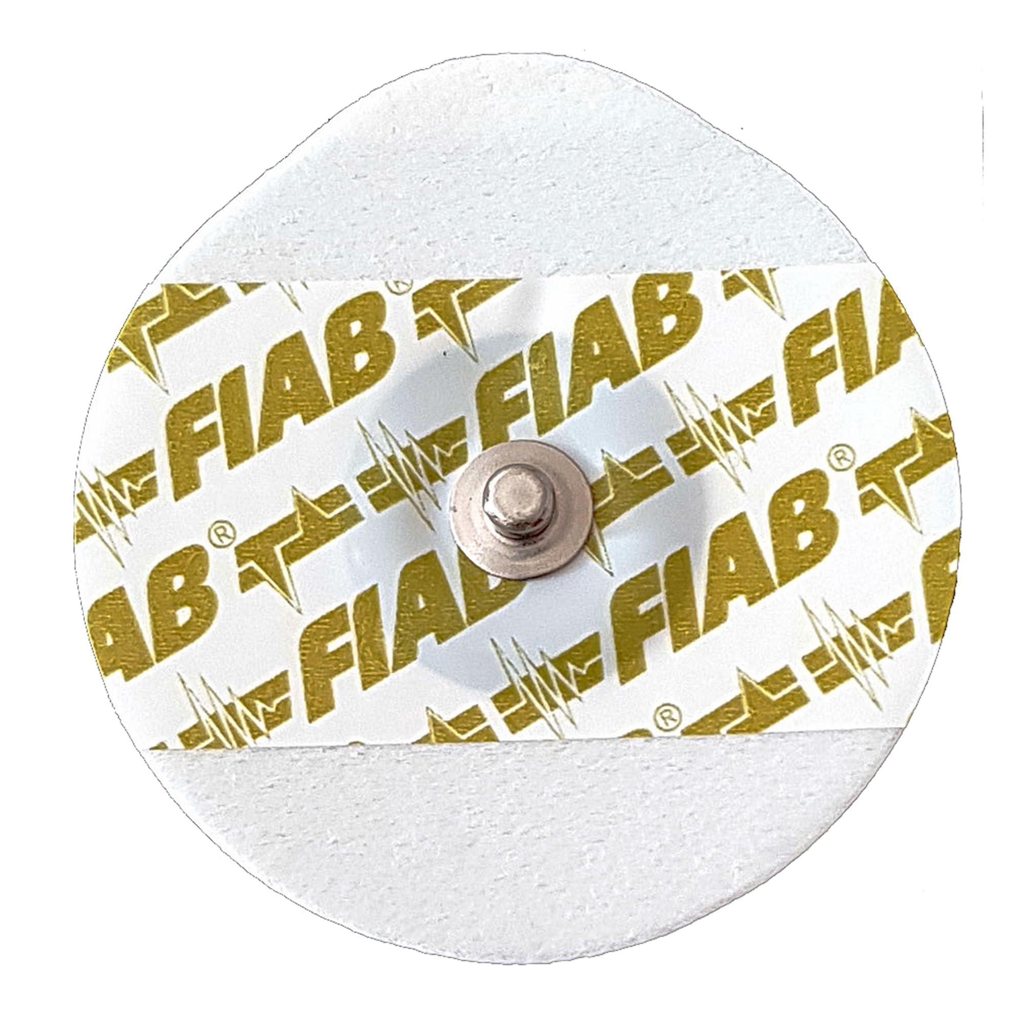 FIAB Electrodos universales para electrocardiograma de un solo uso, 48-50 mm, óvalos adultos, sin látex, paquete de 50, 33371