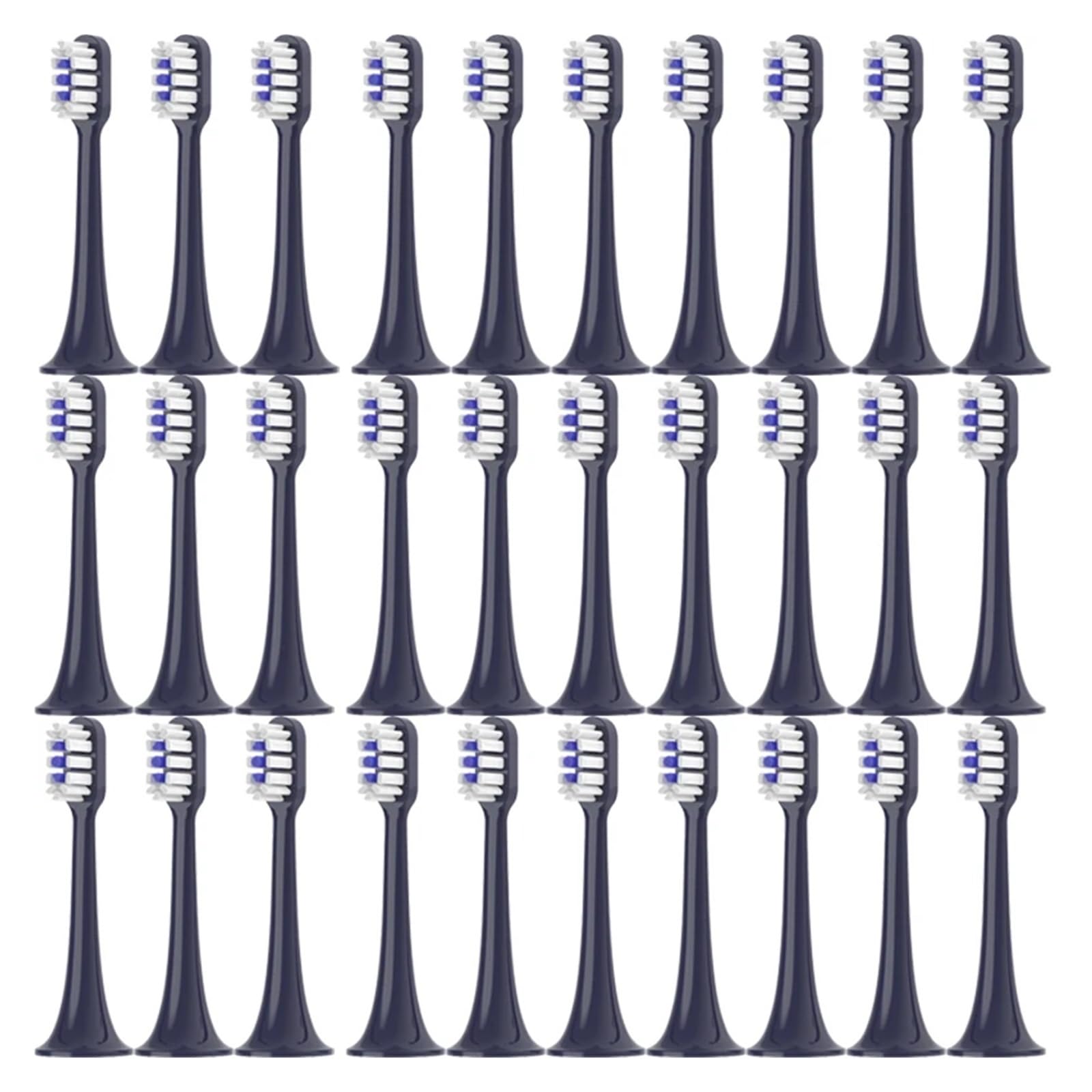 Erwachsenen-Bürstenkopf, kompatibel mit XIAOMI, T700 | Kunststoff-Ersatzbürstenkopf für tägliche Mundpflege und regelmäßigen Bürstenkopfwechsel(T700 black-30PCS)