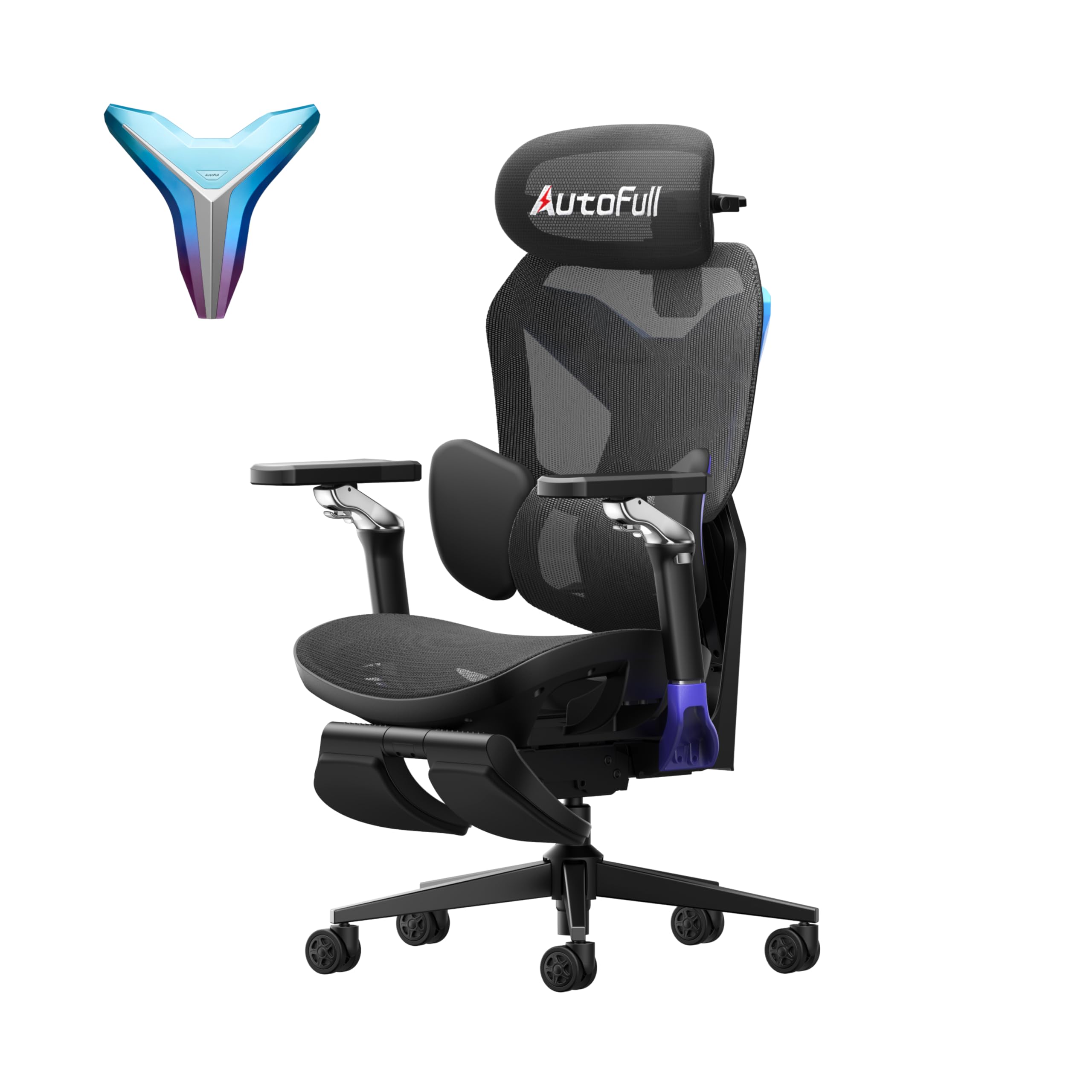 AutoFull G7 Sedia Gaming con supporto lombare 3 zone e rete traspirante