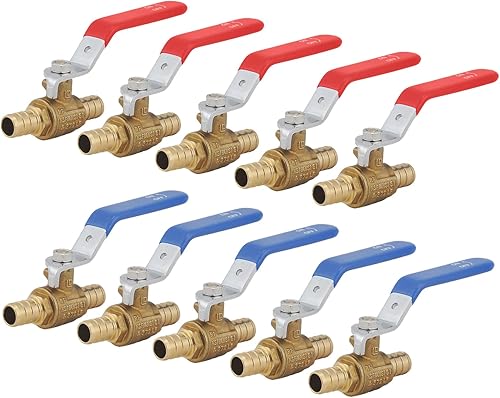 Válvula de bola de cierre de puerto completo de latón PEX de 12 pulgada, mango de 14 de giro, válvula de agua PEX con certificación UPC