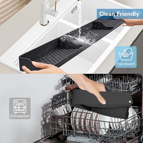 Miniatura 5 de KEEGOP Estante superior para estufa, estante magnético de silicona para estufa de cocina de 30 pulgadas, estante superior magnético para estufa,