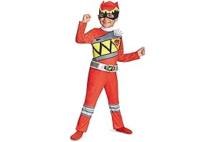 Power Rangers Costume For Boys Red Dino Force Classic Kids Beast Morphers...