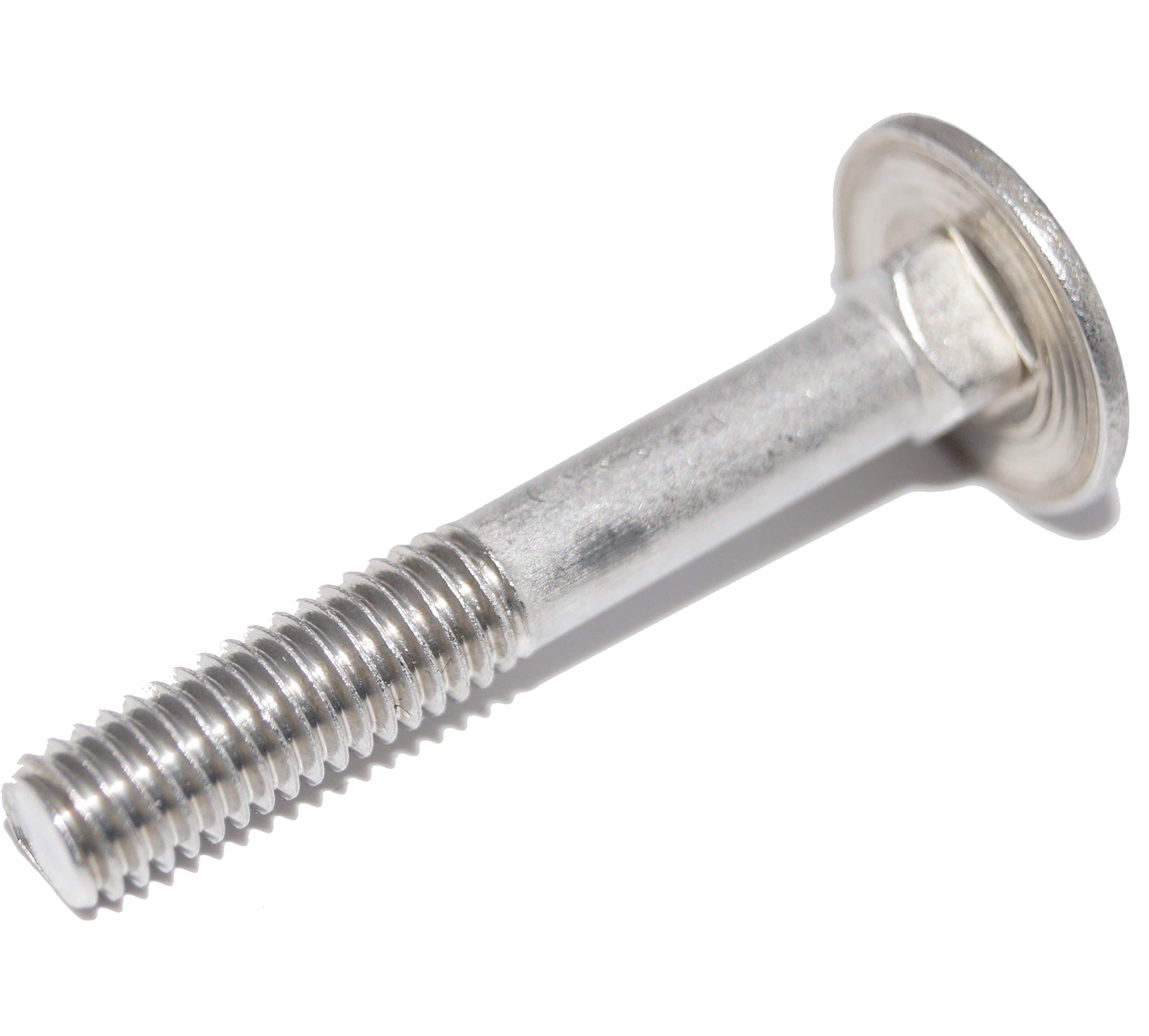 Viti A Testa Tonda M6 X 80 Mm - 6 Pezzi In Acciaio Inox, DIN 603, Filettatura Completa - Foto 3