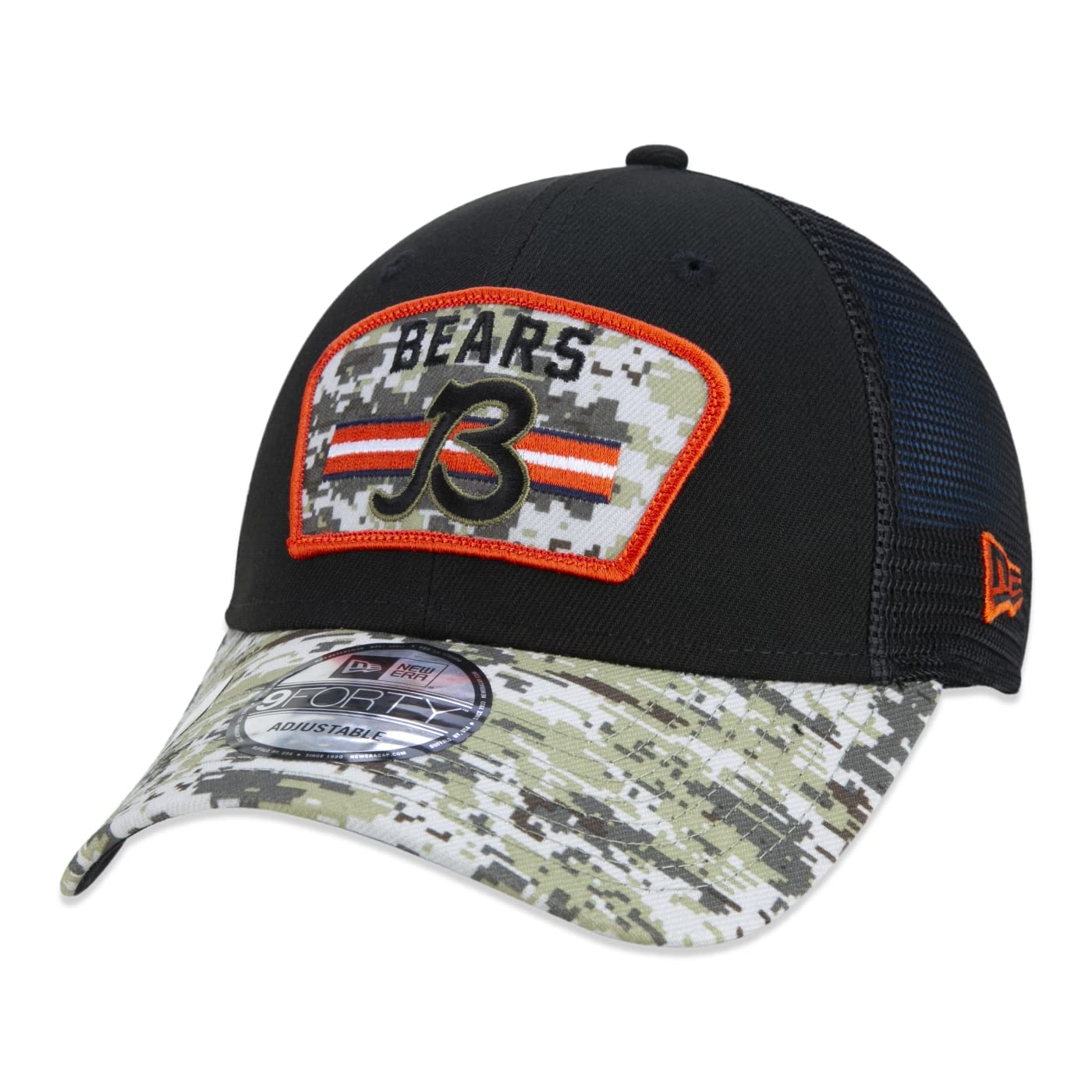 New Era Chicago Bears NFL On Field 2021 Salute to Service Black 9Forty Snapback Cap - One-Size — image 1