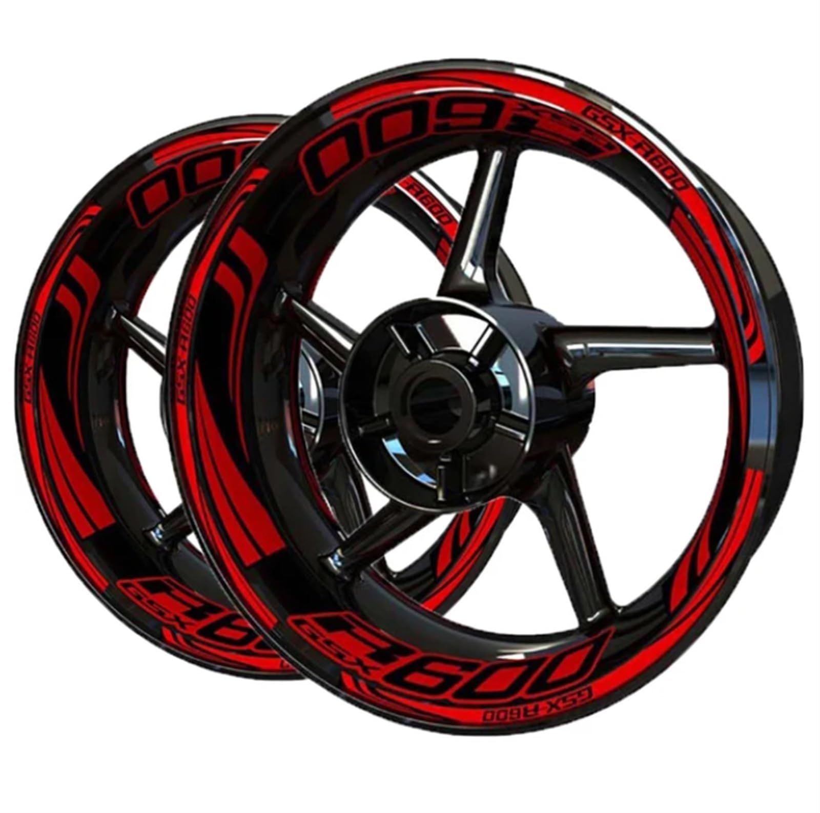 Motorcycle Wheel Stickers Decals Reflective Rims for Suzuki GSXR600 GSXR-600