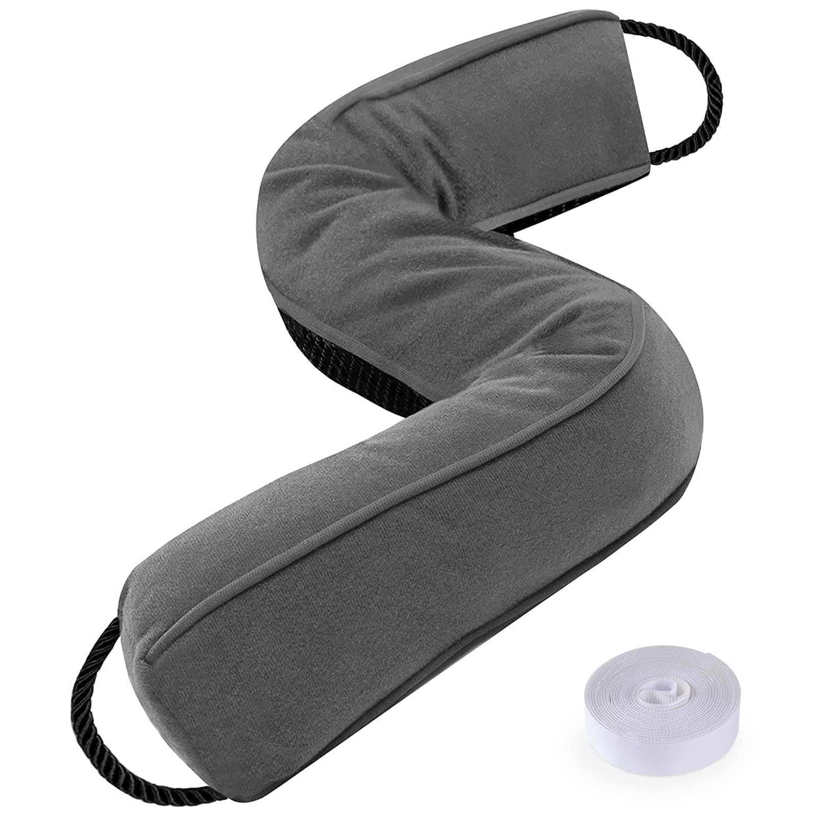 Sunolga Door Draft Stopper Blocks Hot and Cold Air with Removable Washable Cover for Bottom of Door, All-Season Seal Strip for Wind, Noise, Door Sweep for Gaps Up to 3", Home Essentials, 60", Gray