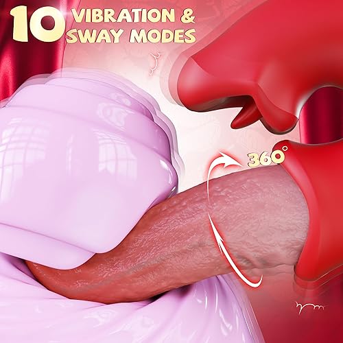 Miniatura 3 de Juguetes sexuales para adultos para mujeres - KERERO vibrador de consolador 3 en 1, juguete sexual de rosa con 10 modos de vibración, oclusión y