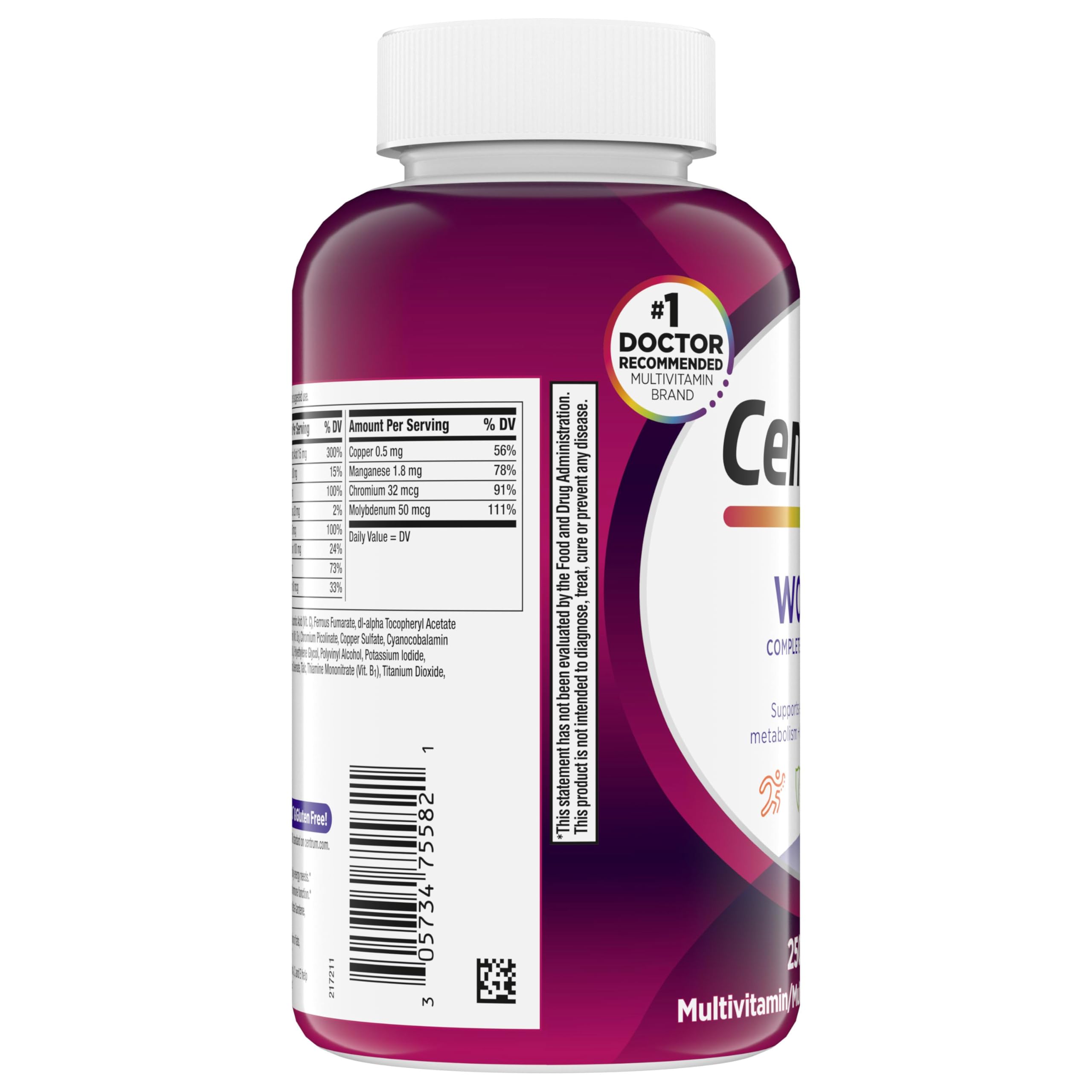 Centrum Multivitamin for Women 18 and Over, 250 Tablets — Amazon image 11