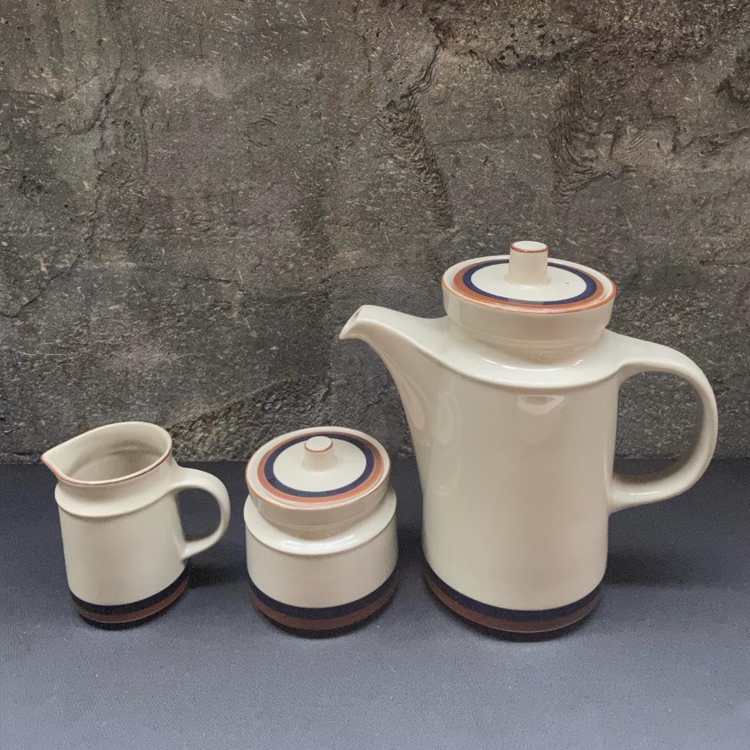 Apollo Stone Pot Sugar Creamer Set of 3 Vintage