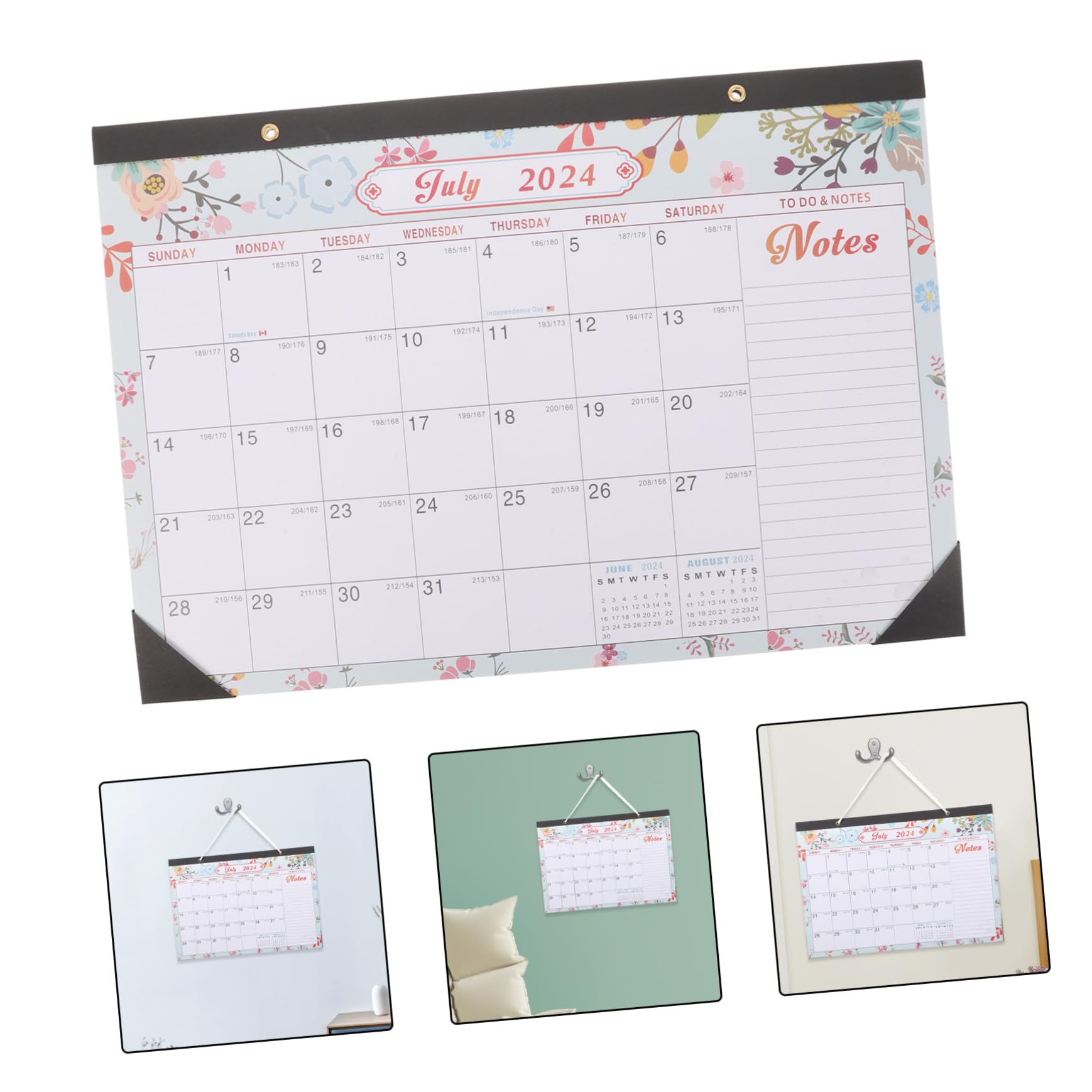 Lurrose 4stücke Monatlicher Wandkalender Eleganter Hängender Kalender Für Zuhause Praktischer Büro-kalender Mit Original Design Für Termine Und Notizen