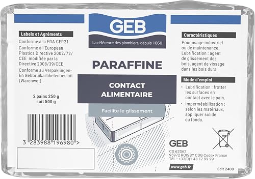GEB Paraffine contact alimentaire, imperméabilisation de…
