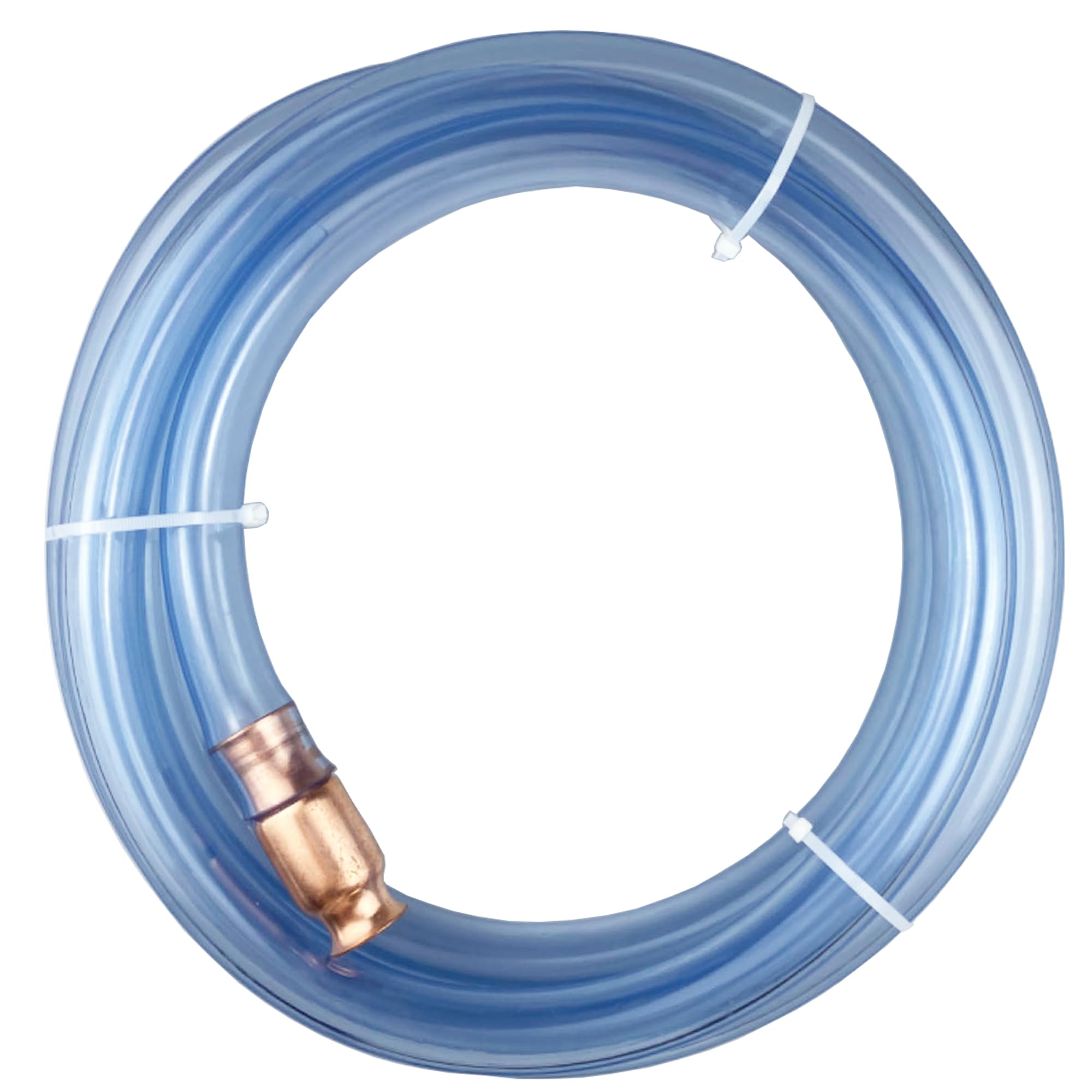 Darnassus Siphon Hose Pump, Manual Hand Fuel Transfer Pump for Gasoline Gas Oil Fuel Petrol Diesel Fluid Water, 1/2" Valve Virgin Grade Tubing Safe with Brass Connector (1" Blue 10 FT)-image-12