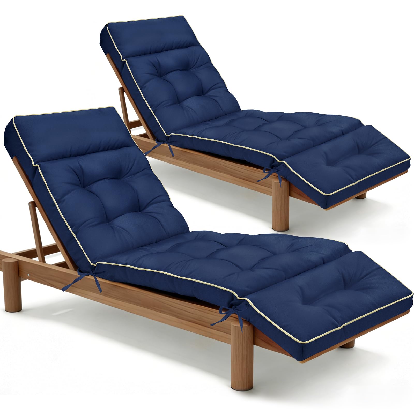 Photo 1 of MAGIC ELEPHANT Chaise Lounge Cushion Set, 74" x 22" x 4", Oxford Blue