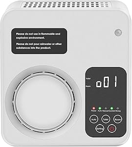 Ozone Generator,POLAME Home Air Purifier Odor Cleaner Deodorization Sterilizer for Rooms Smoker Dust Allergies and Pet,etc (WHITE)