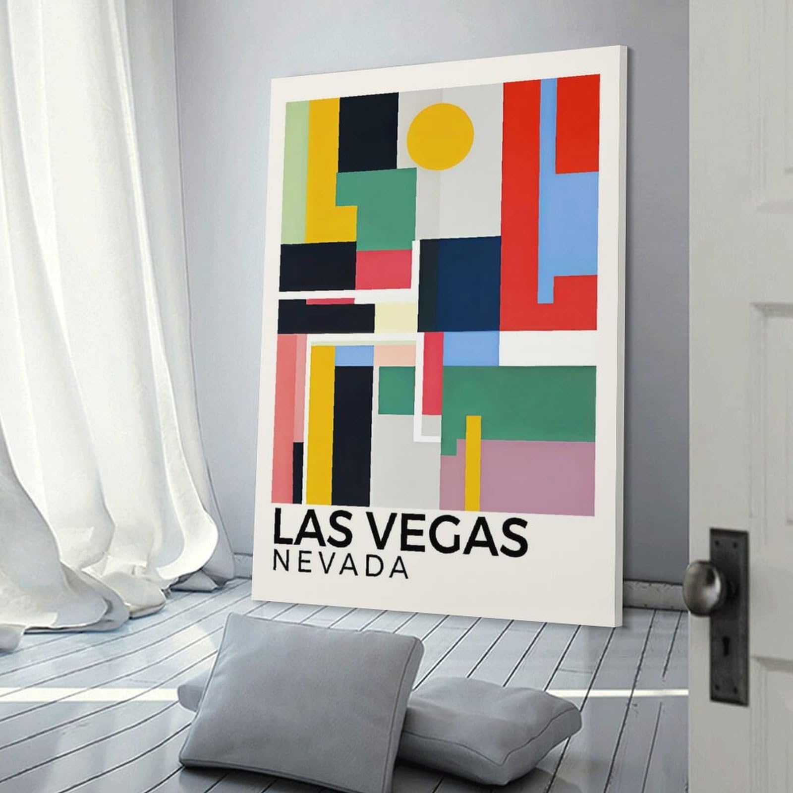 Junmoney Room Decor Wall Art Las Vegas Nevada, 20x30inch(50x75cm), for Feature Walls in Flats Or Modern Rooms, An Easy Match for Collected Prints