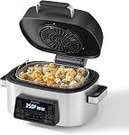 Starfrit 7-in-1 Indoor Air Fryer Grill - 6L Cooking Capacity - Air Fryer Basket & Cast Aluminum Grill Plate - 1660W