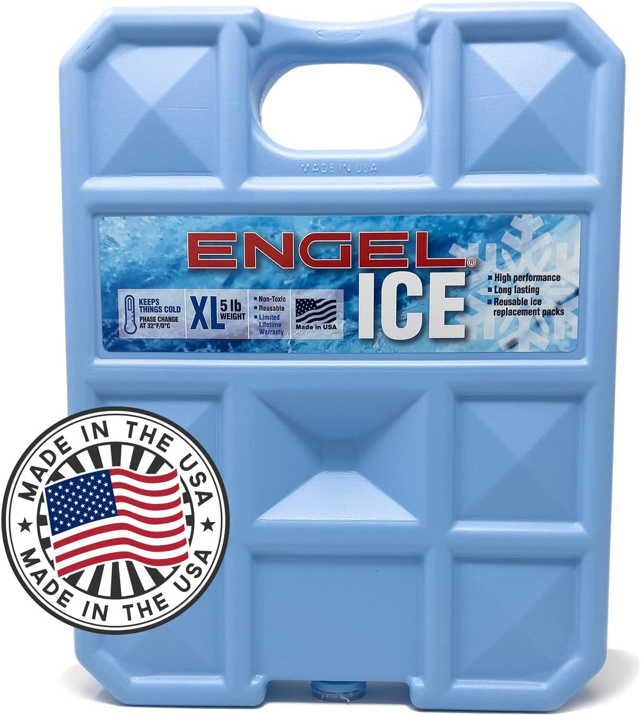 Engel 32°F Cooler & 5°F Freezer Packs - Made in The USA - Ice Packs for Boating, Fishing, Camping & Food Storage. The Perfect Non-Toxic Safe Replacement for Regular Ice or Dry Ice.