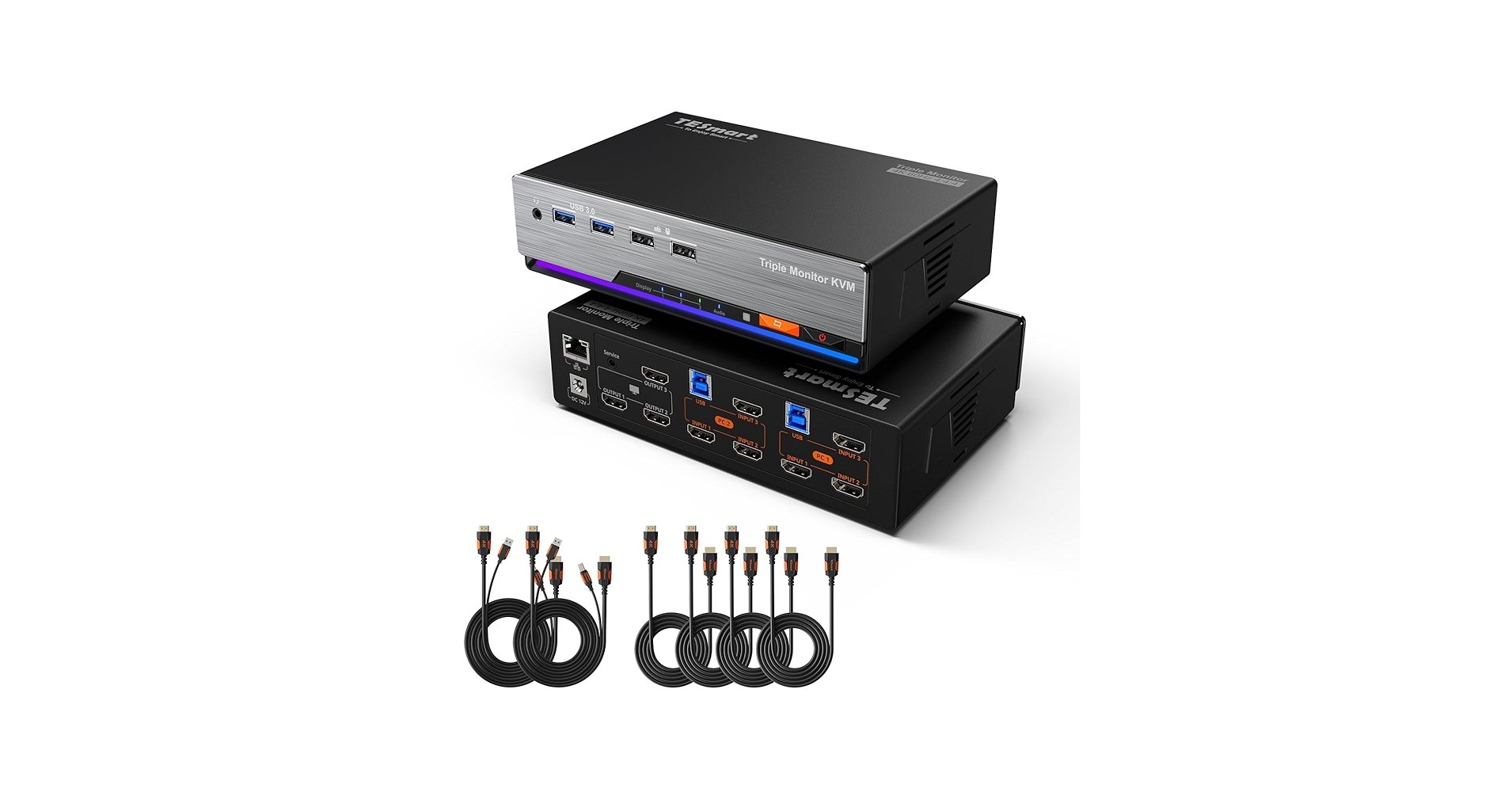 TESmart USB3.0 HDMI KVMスイッチ 4K@60Hz tesmart-hks201-e23-usbk-hdmi-