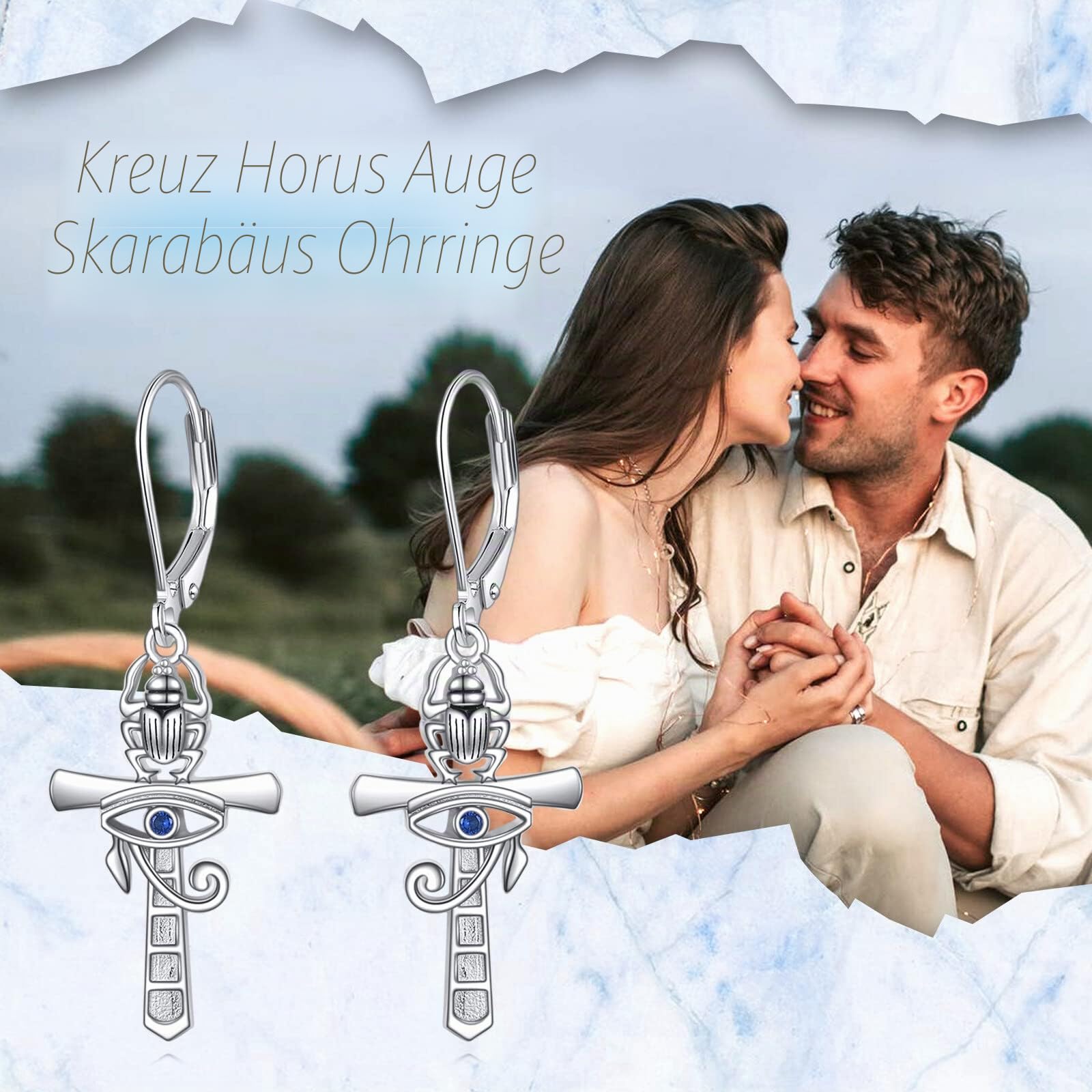 YFN Voodoo Ohrringe Sterling Silber Gothic Hexe Ohrstecker Schmuck Goth Geschenke für Damen Tochter