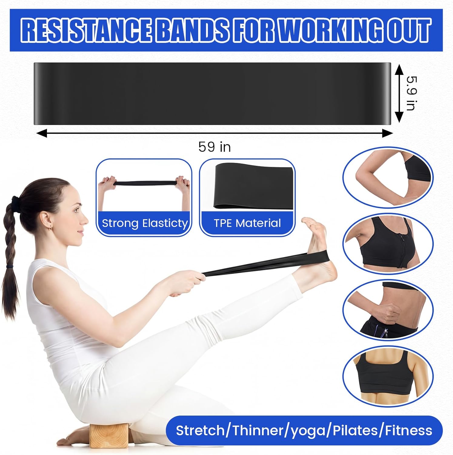 40 Pcs 9 Inch Bulk Pilates Balls Resistance Bands Set 20 Mini Bulk Exercise Balls Yoga 20 Resistance Loop Exercise Bands for Stability Fitness Physical Strength Office Training Gym